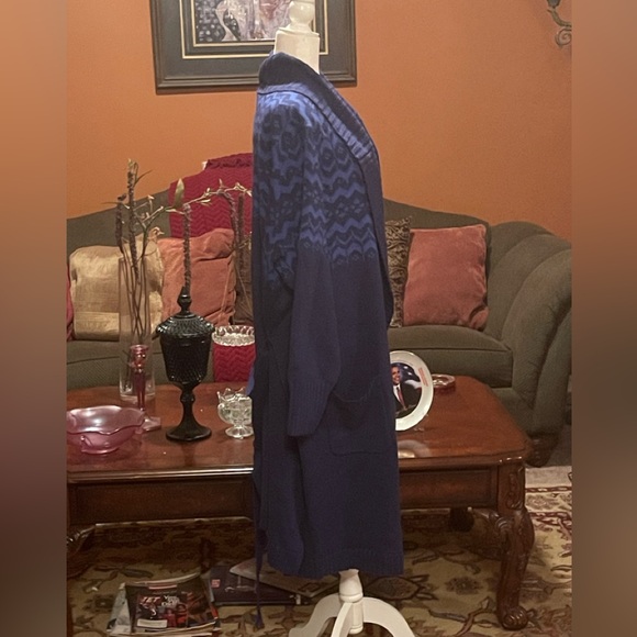 ISAAC MIZRAHI LIVE Shawl Collar Duster Sweater - Picture 8 of 8